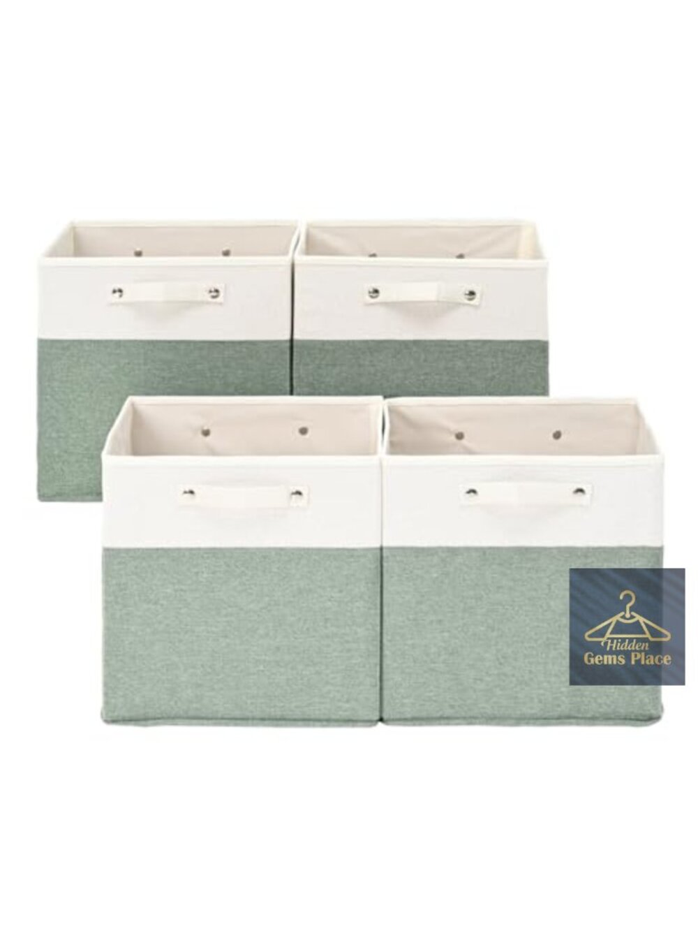 Foldable Storage Cube Bins 4 Pack Linen Shelf Baskets 13x13x13